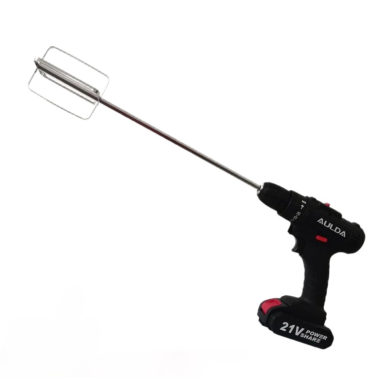 전동드릴 전용 업소용믹서봉 핸드블랜더봉 대용량 반죽기 교체용 25cm 4날 드릴 - 상품 이미지