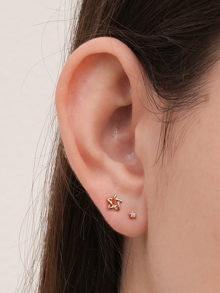 [0.8mm]14K 인터널 별 포인트 라블렛 피어싱 귀걸이 이미지 6