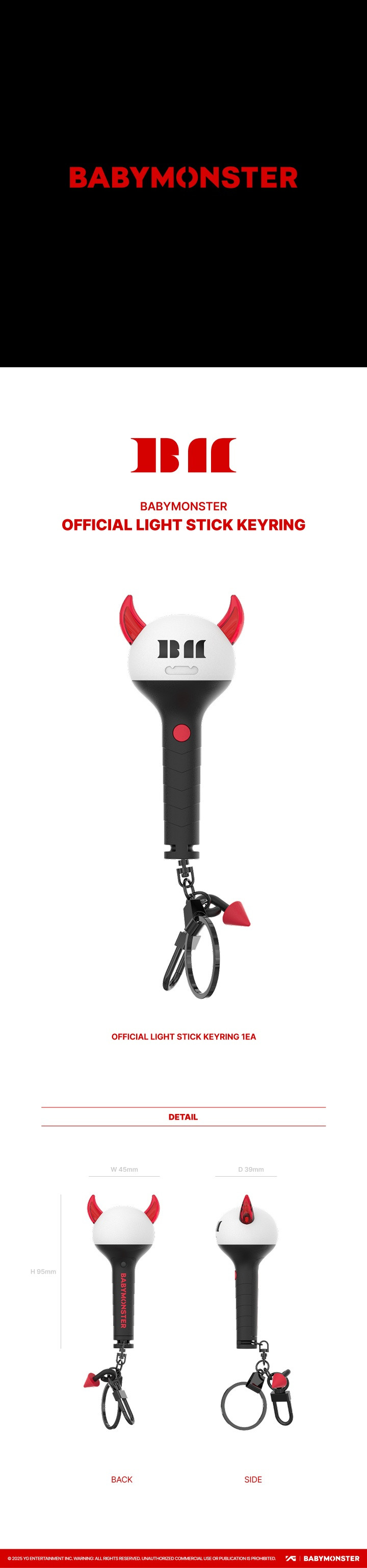 BABYMONSTER Lightstick Keychain