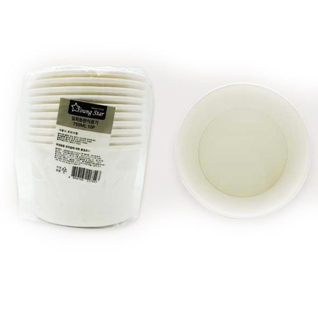 일회용 분식용기 750mL 10P 포장용 종이그릇 트레이 - 상품 이미지