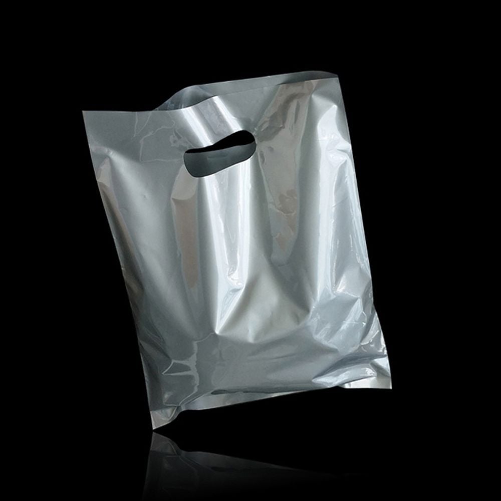 질긴 실버 PE 펀칭 팬시봉투 쇼핑백 50X60cm 50매 - 메인 이미지