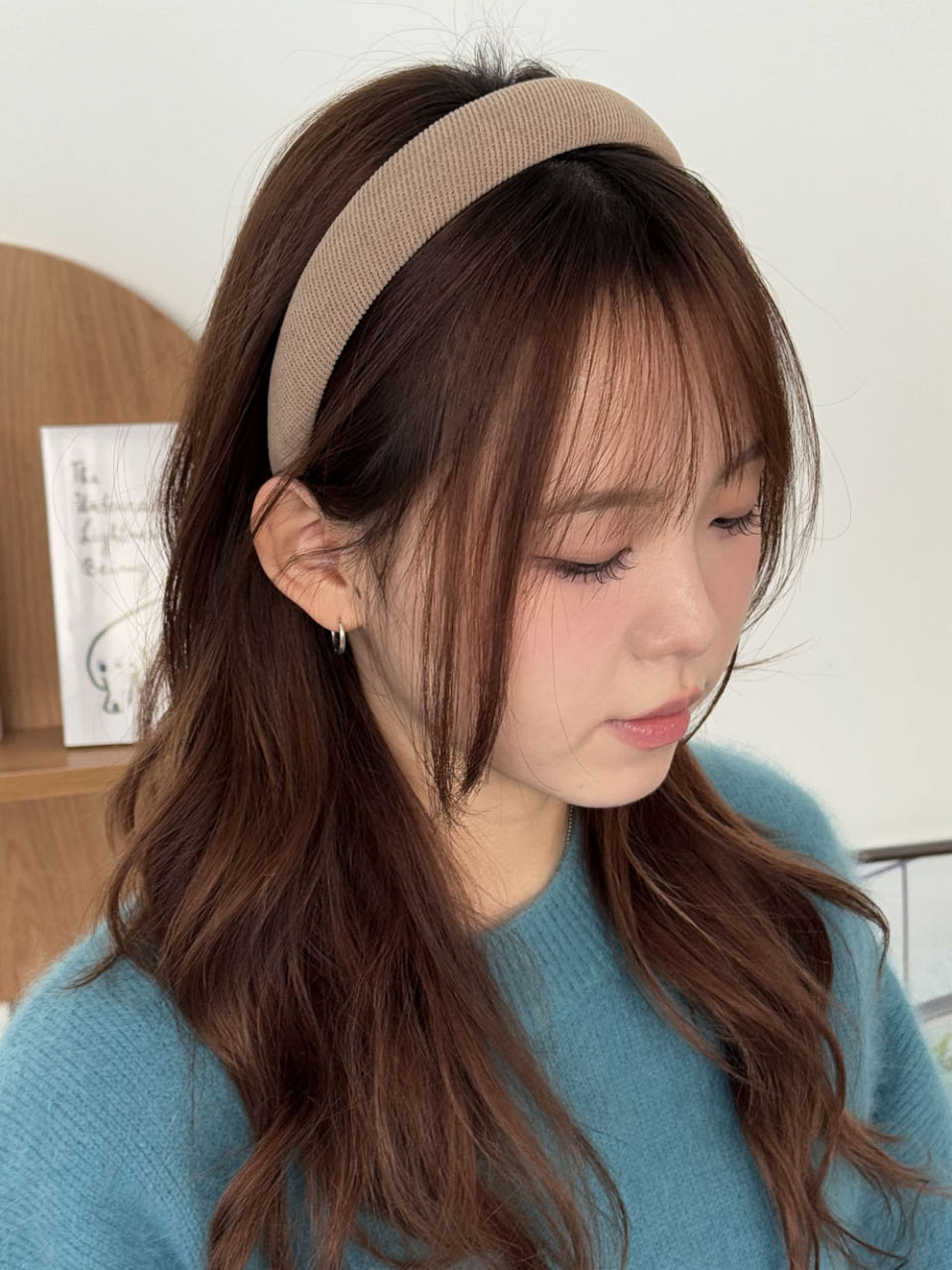 1+1 트위드머리띠 명품머리띠 와이드헤어밴드 터번 - 상품 이미지