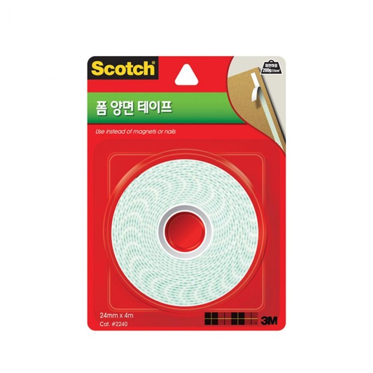 3M 스카치 2240 다용도 부착 폼 양면테이프(24mmx4m) - 상품 이미지