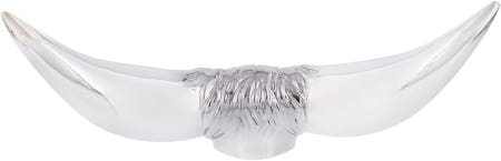 United Pacific 유나이티드 퍼시픽 72005 헤비 듀티 크롬 황소 뿔 후드 장식 주철 구조 유니버설 투 스터드 설치 상세 디자인 - ONE 유닛