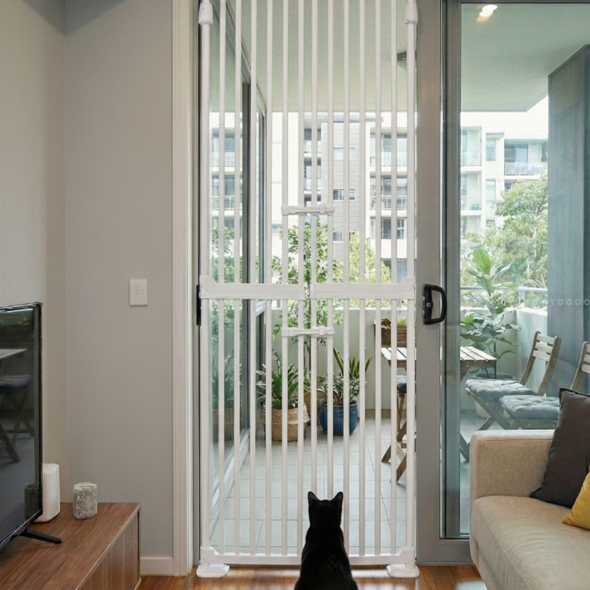 아토주 하이맥스 185cm 고양이 방묘문 현관 안전문 펜스 울타리 무타공 단독설치 양문형