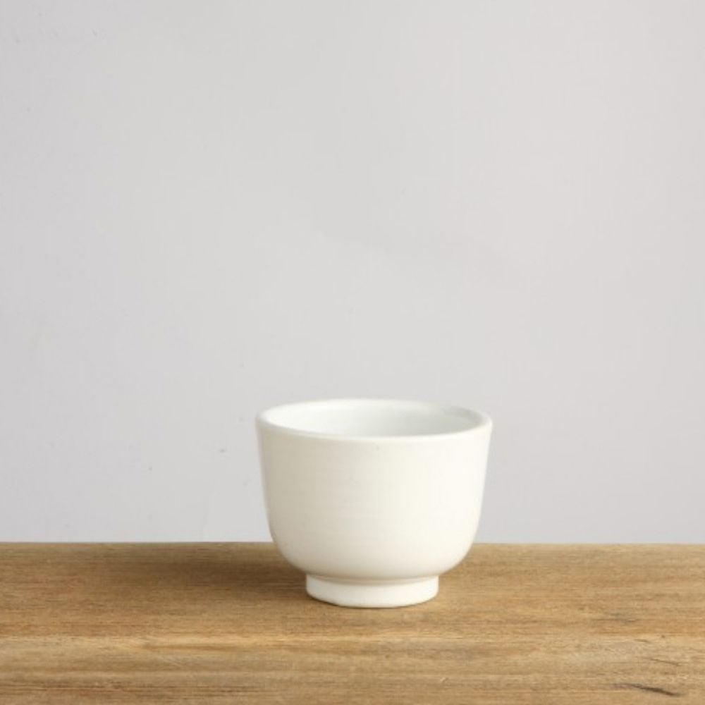 이천도자기 떡살백자 굽물컵 9cm 물잔 - 상품 이미지