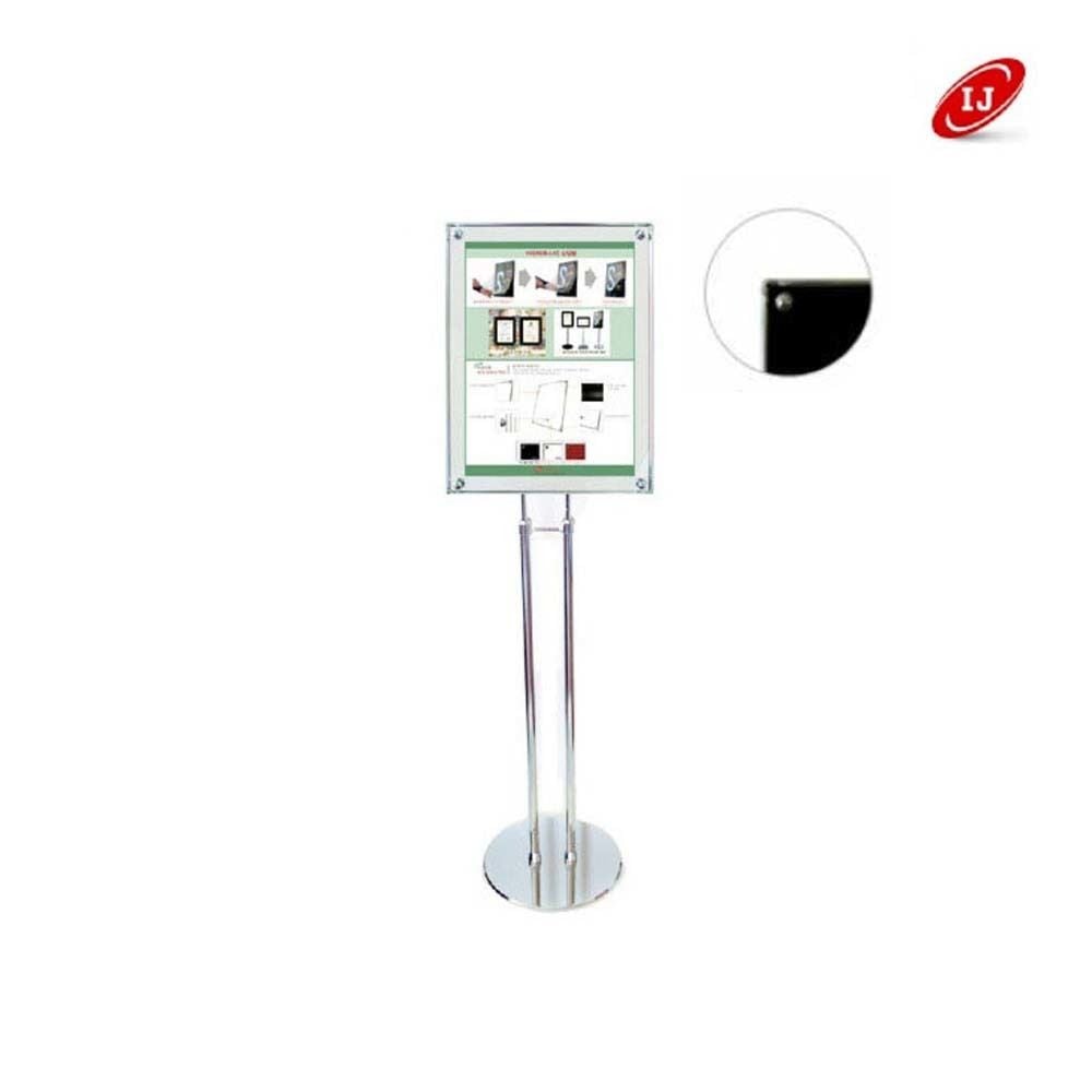 자석형 포스터스탠드 ZP-2923C A3 크롬도금 검정 - 상품 이미지