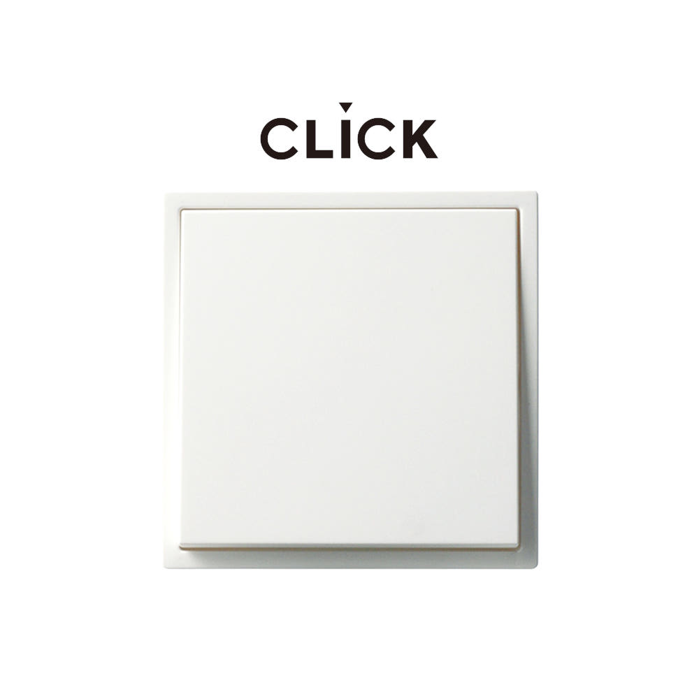 클릭 스위치 매트 화이트 1구 플라스틱 박스 CLICK 유럽형 정사각 인테리어 매립 박스 제품 이미지