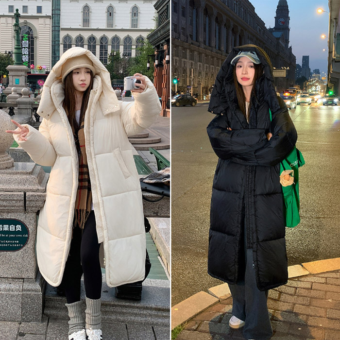 여성 겨울패딩 롱패딩 하이넷 포근한 데일리아우터 - 상품 이미지