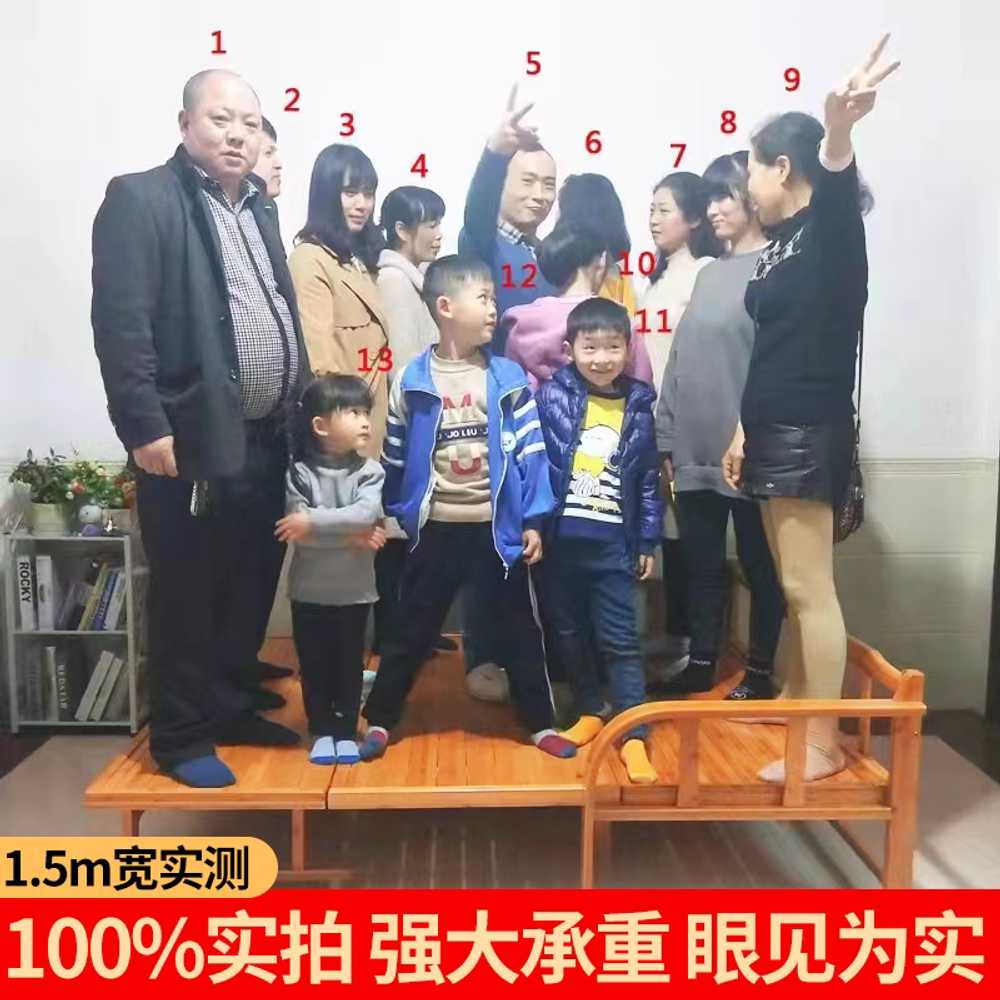 접이식 침대 프레임 평상 헤드 원목 대나무 데크 낮잠 80cm 기본형 - 상세 이미지 4