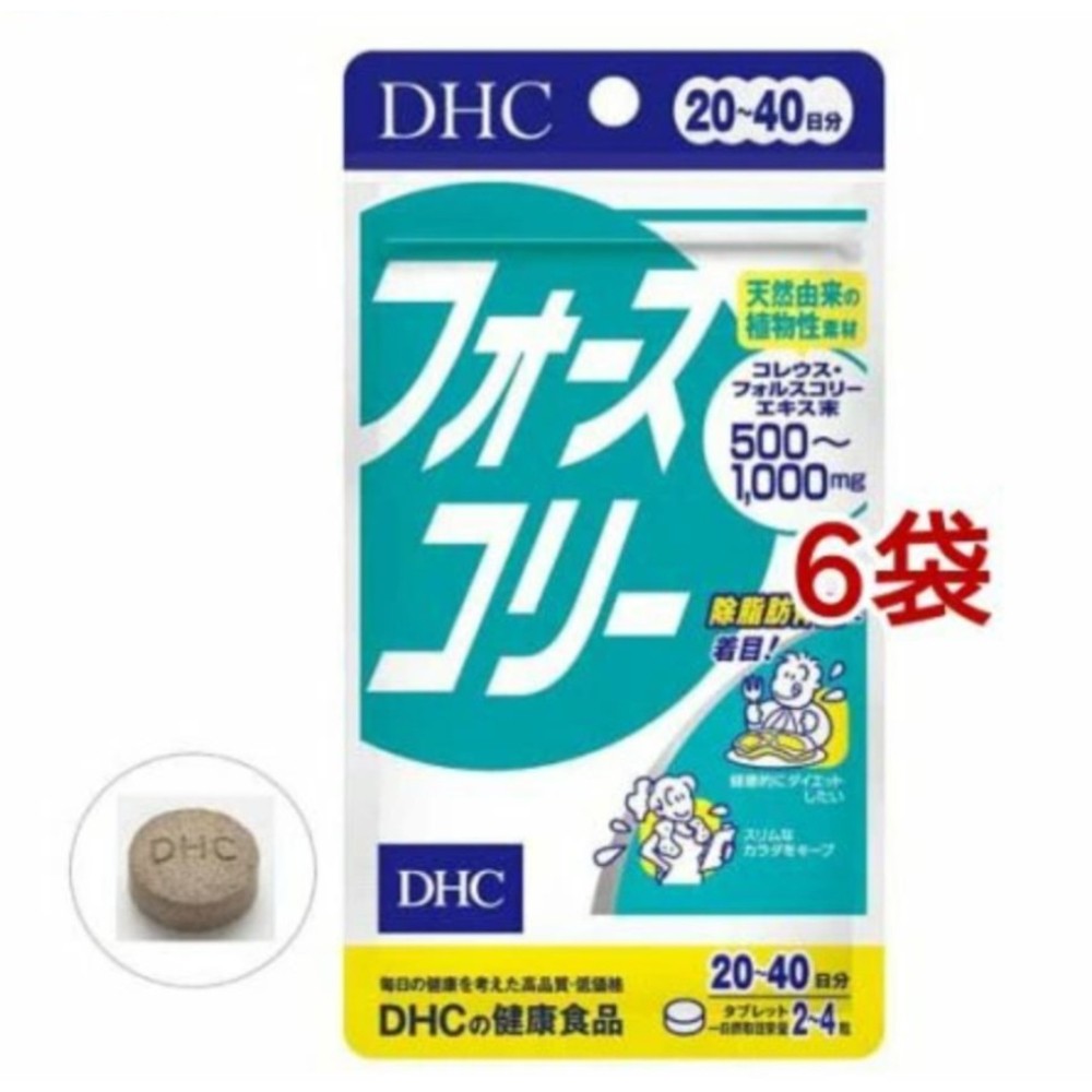 DHC 포스콜리 추출물 함유 식품 20일분 6봉 일본 건강식품 영양제 - 상품 이미지