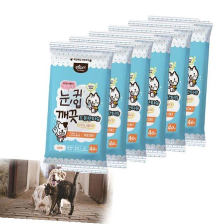 향기묘책 반려동물 물티슈 반려묘 안심항균 눈귀입깨끗 x6