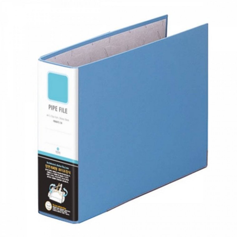 보관 양면개폐형 파이프바인더 PB8872-7A A4 7cm 가로 청 문구 - 메인 이미지