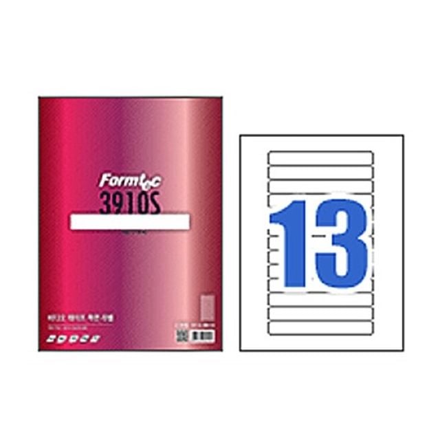 폼텍 비디오테이프용라벨 13칸 (100매)_LS-3910S - 메인 이미지
