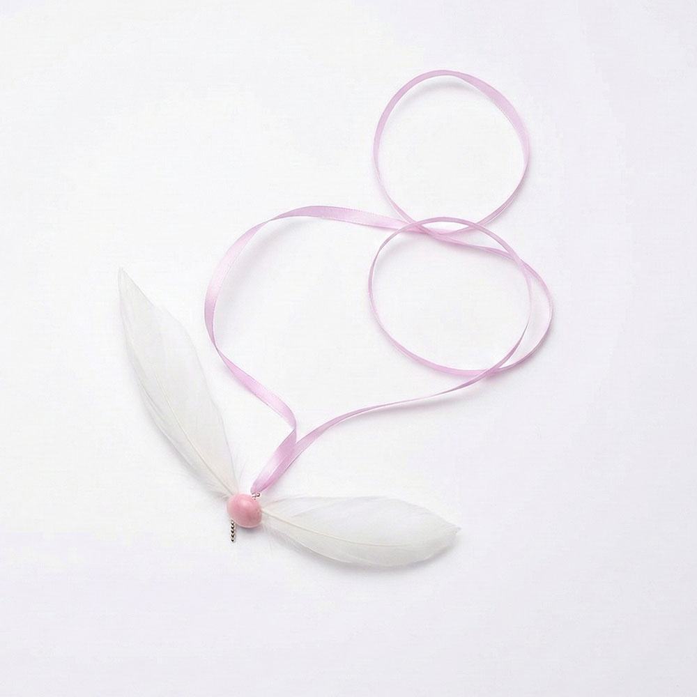 크레용펫 고양이 낚시대 리필 장난감 교체 빙글빙글 회전 리본 깃털 - 상세 이미지 3