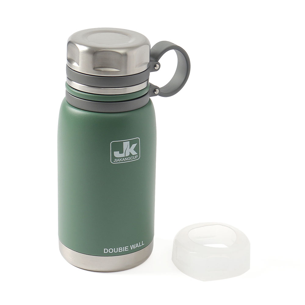 탱크 워터 이중 스텐 보온병 물병 600 ml( 다크 그린) 보냉병 진공 진공보 캠핑보 - 상품 이미지