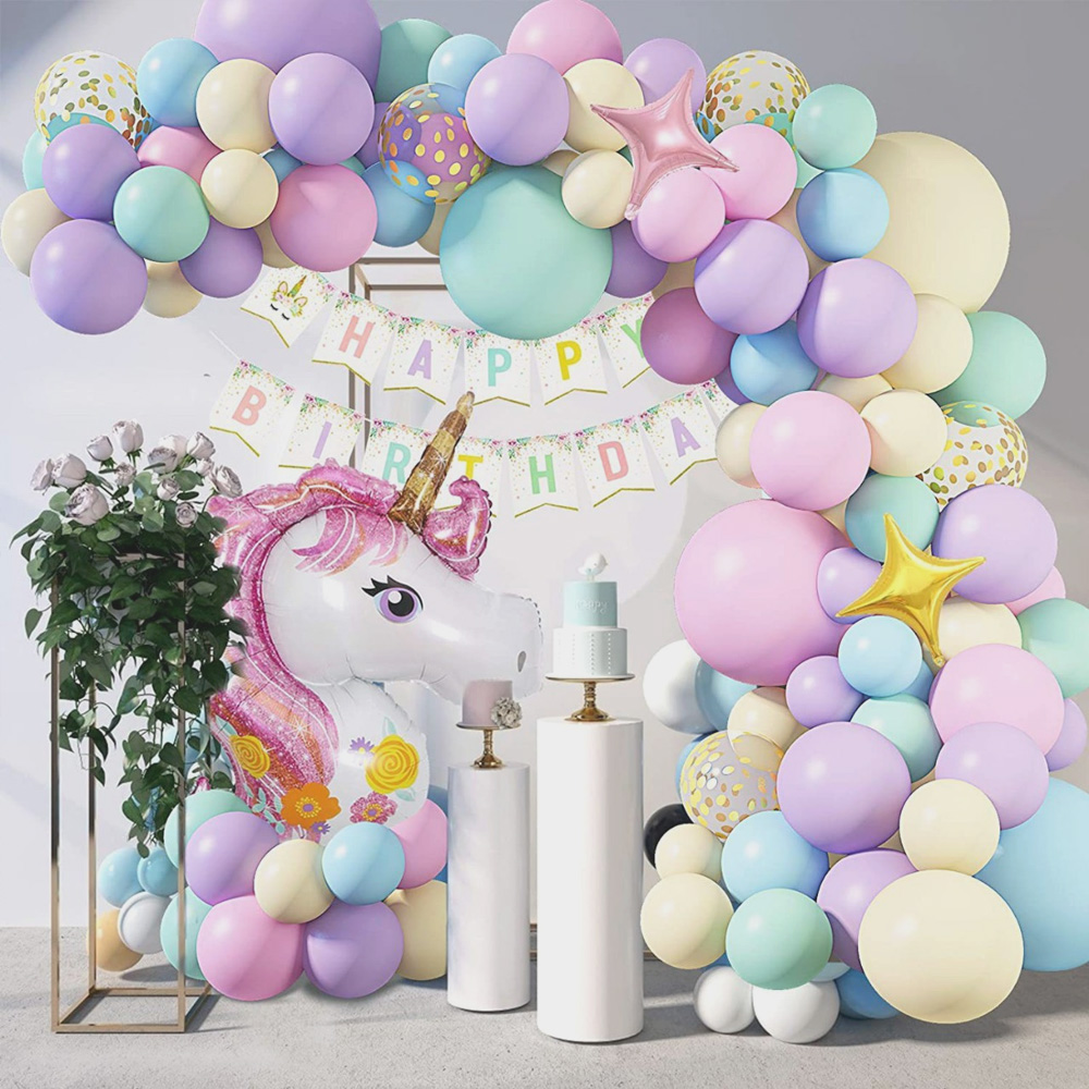 행복 파티 장식 풍선 세트( 코튼 캔디) (손 펌프 포함) 생일 돌잔치 칠순 개업식 - 상품 이미지