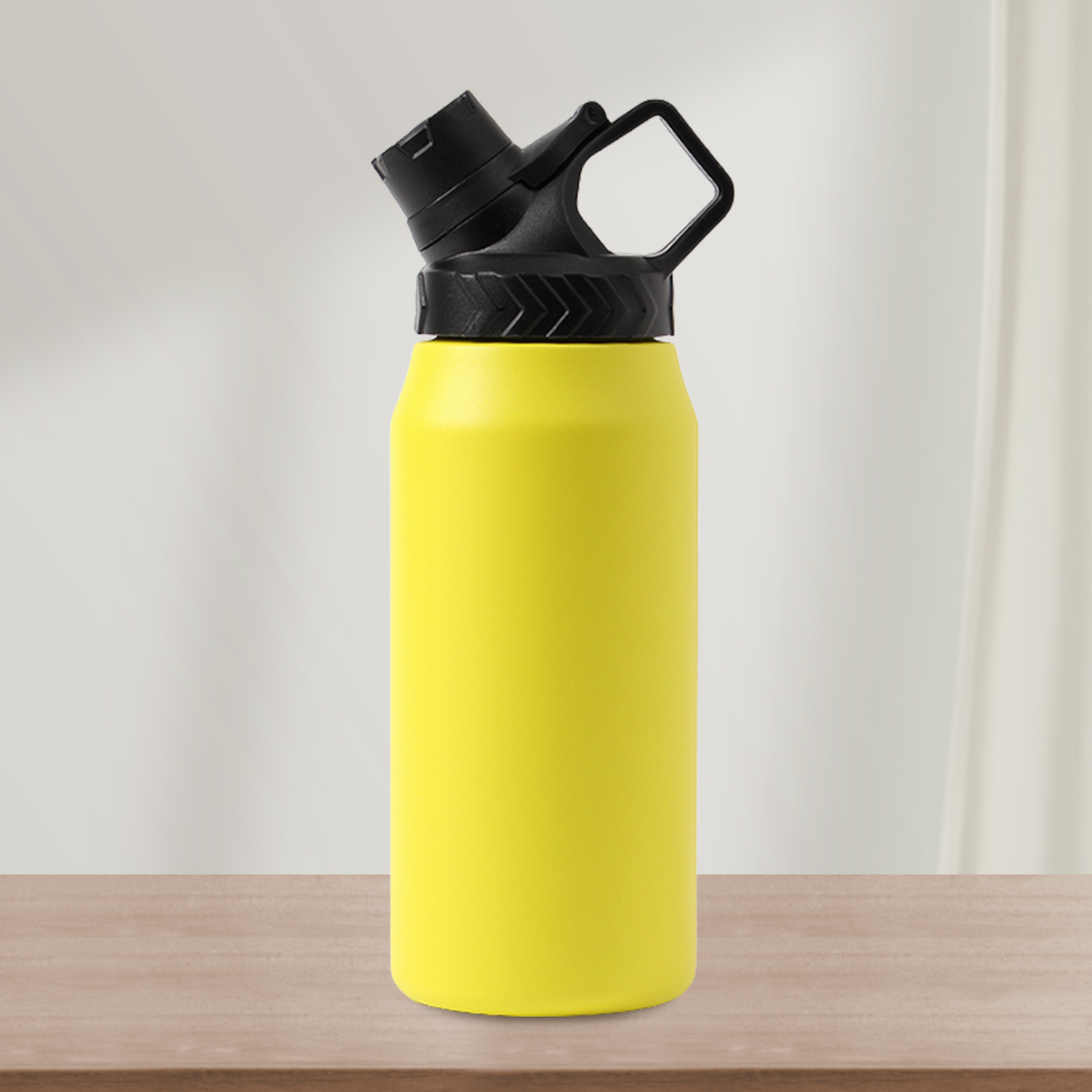 미위드 이중 스텐 보온병 물병( 750 ml) (옐로우) 보냉병 진공 진공보 캠핑보 - 상품 이미지