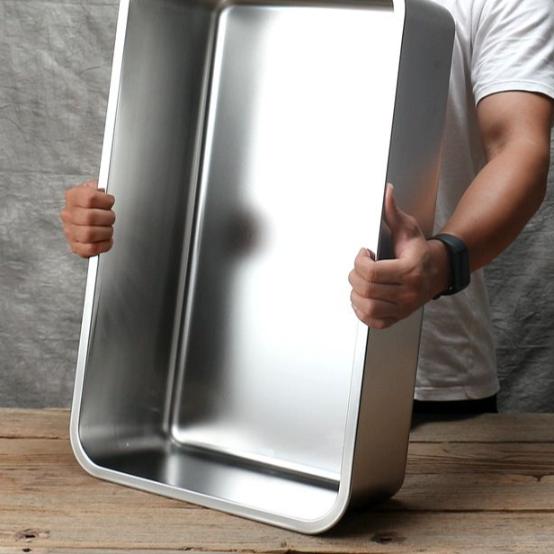 사각 뷔페 대형 스텐밧드 업소용 바트 보관 트레이 플레이트