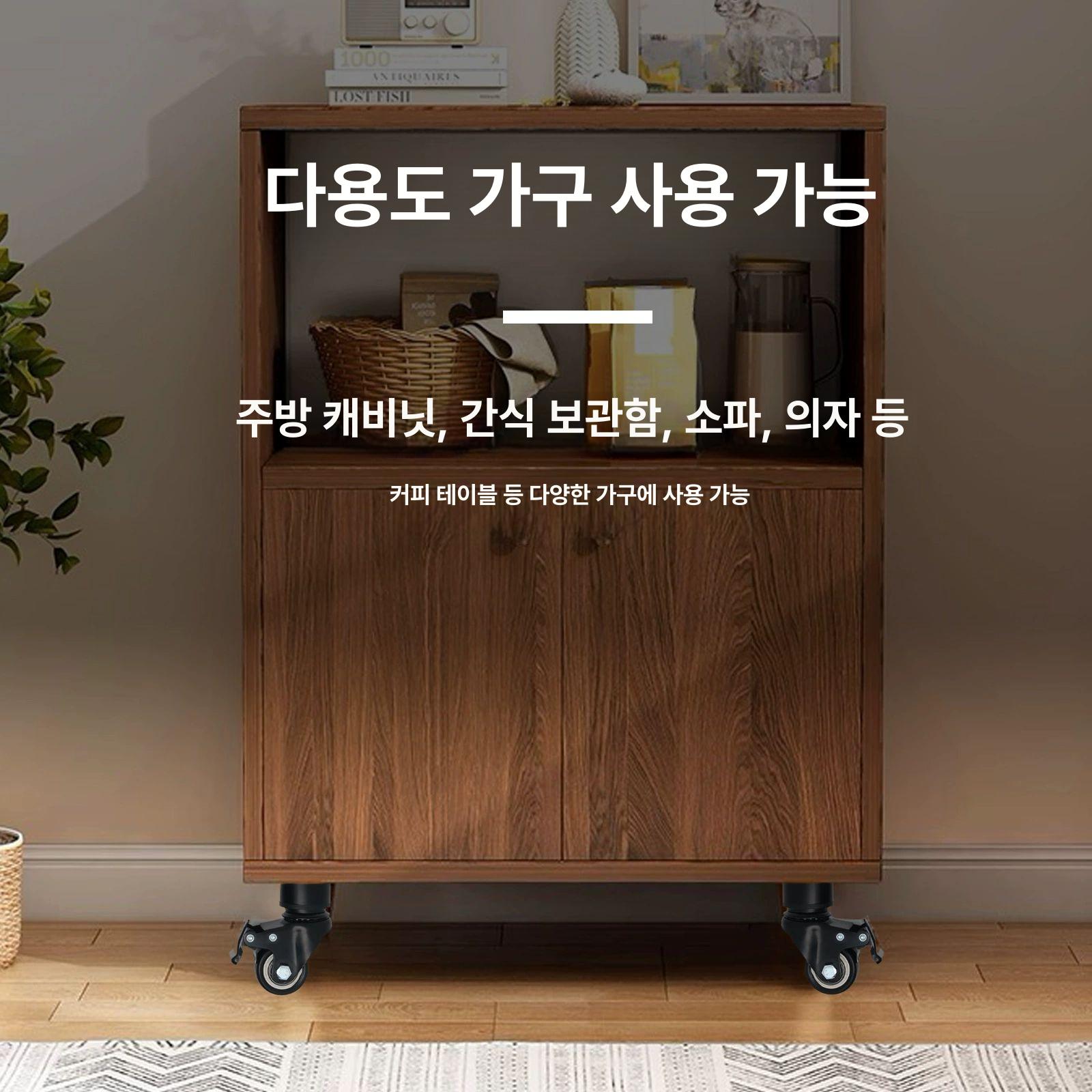 가구 바퀴 다리 선반장 - 상세 이미지 4