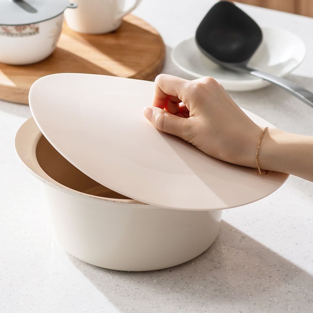 국산 실리콘 덮개 뚜껑 다용도 음식 접시 커버 33cm - 메인 이미지