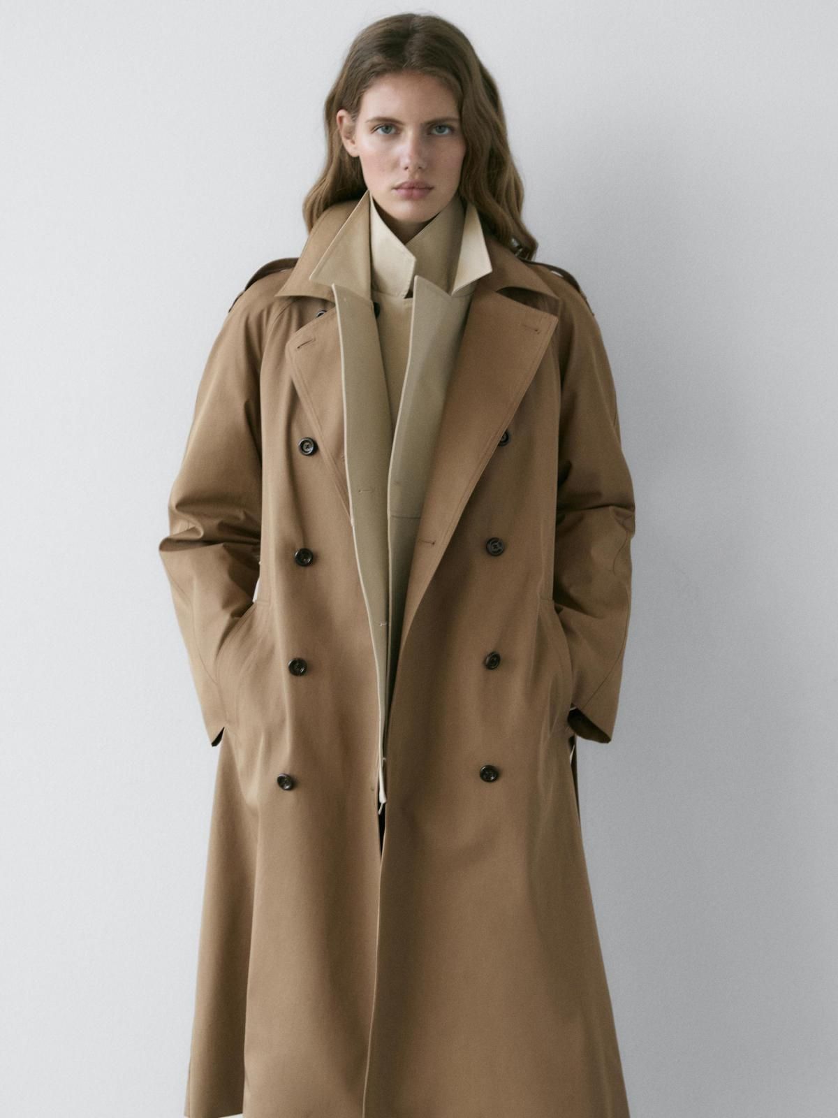 마시모두띠 베이지 코튼 벨트 트렌치코트 6756/999 BEIGE - 상세 이미지 3
