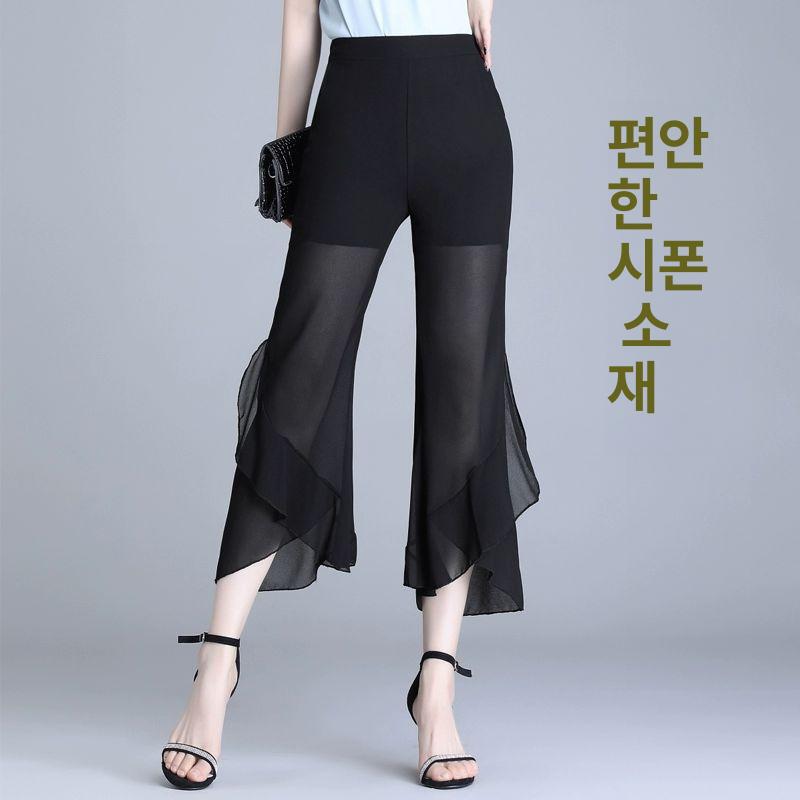 신상 라틴 댄스복 바지 여름 얇은 라인 긴바지 여자 댄싱룩 스퀘어 댄스 연습바지 - 상세 이미지 2