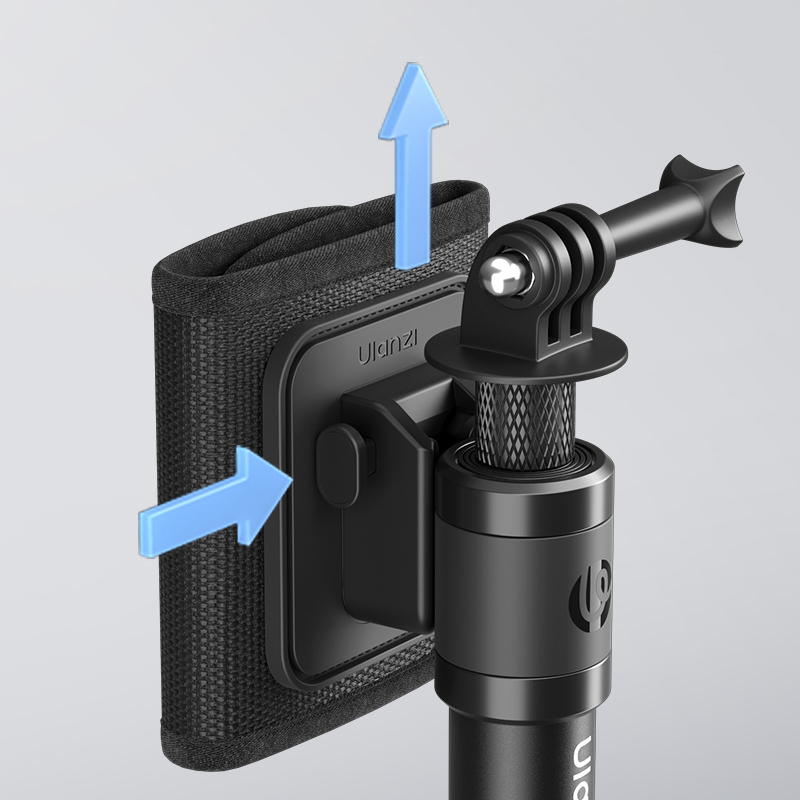 울란지 VL04 백팩 스트랩 장착 DJI 인스타360 고프로 액션캠 셀카봉 셀피스틱 - 상세 이미지 5