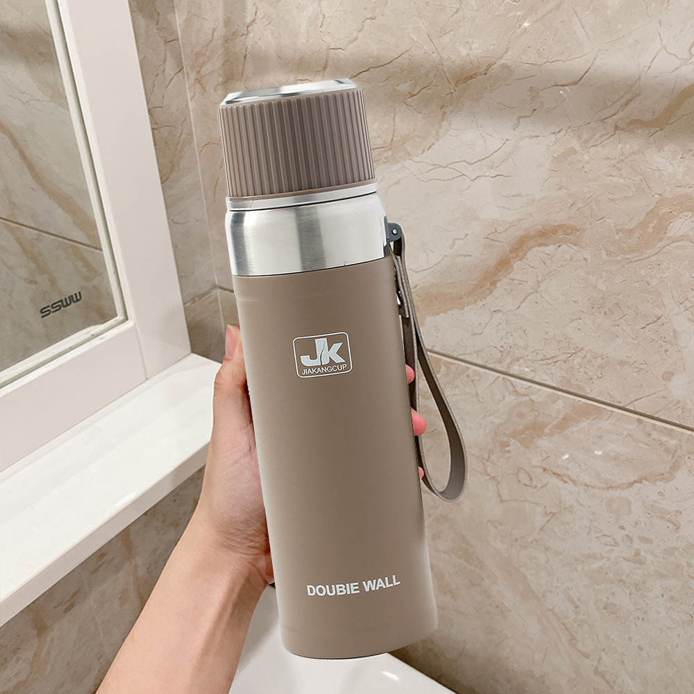 보틀 워터 이중 스텐 보온병 물병( 750 ml) (브라운) 보냉병 보온보냉 진공 슬림 - 상품 이미지