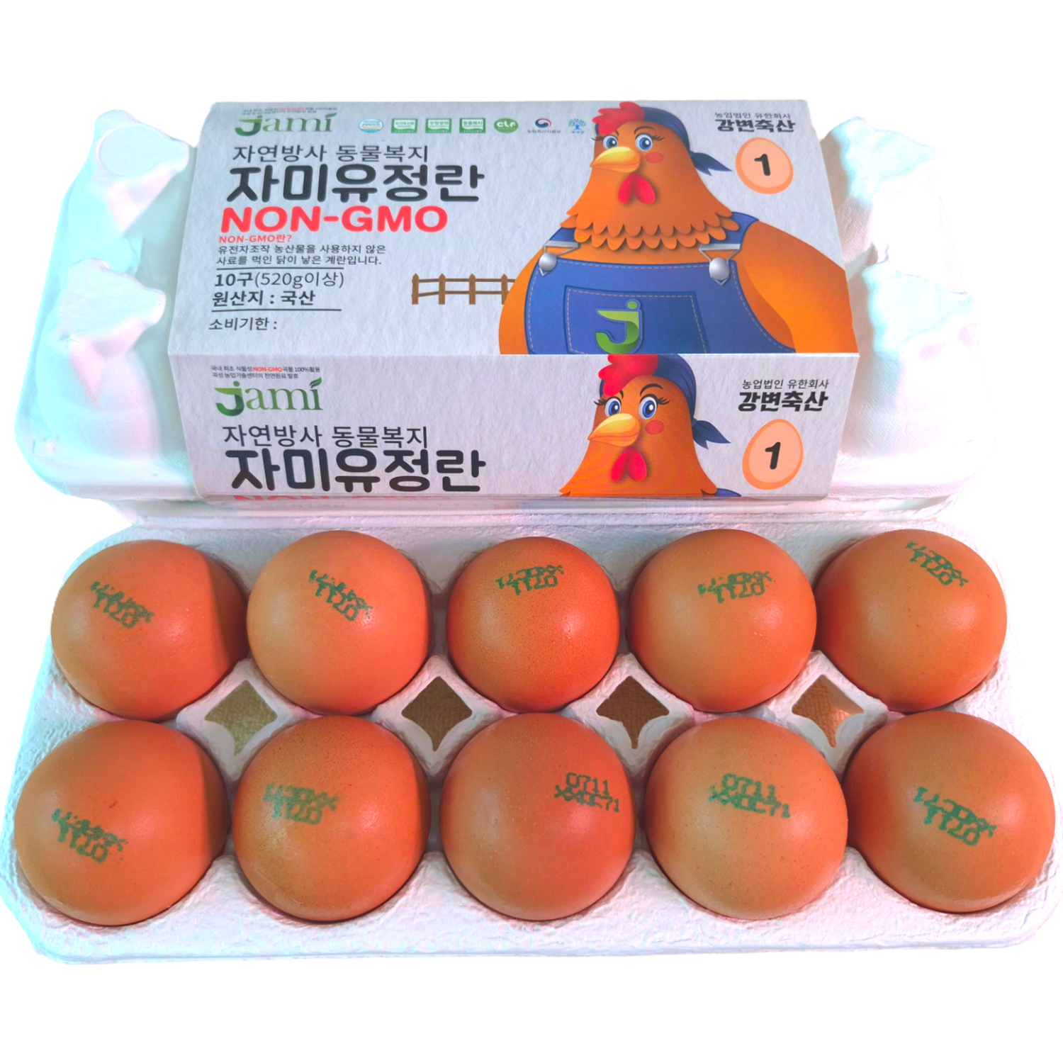 산들프레시 / 강변축산 자미유정란 [ 특란 ] 동물복지 난각번호1번 10구, 1개 - 상세 이미지 2