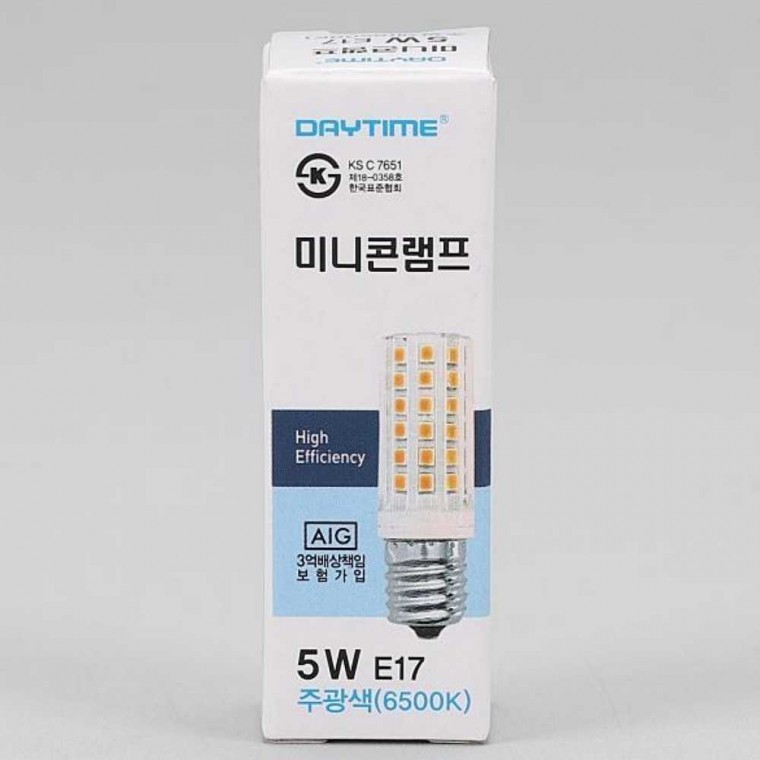 콘 램프 LED 5W 주광 E17 - 상품 이미지