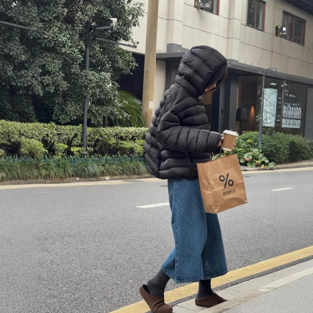 겨울 다운 재킷 여성 겨울 캐주얼 후드 숏 코트 - 상세 이미지 2