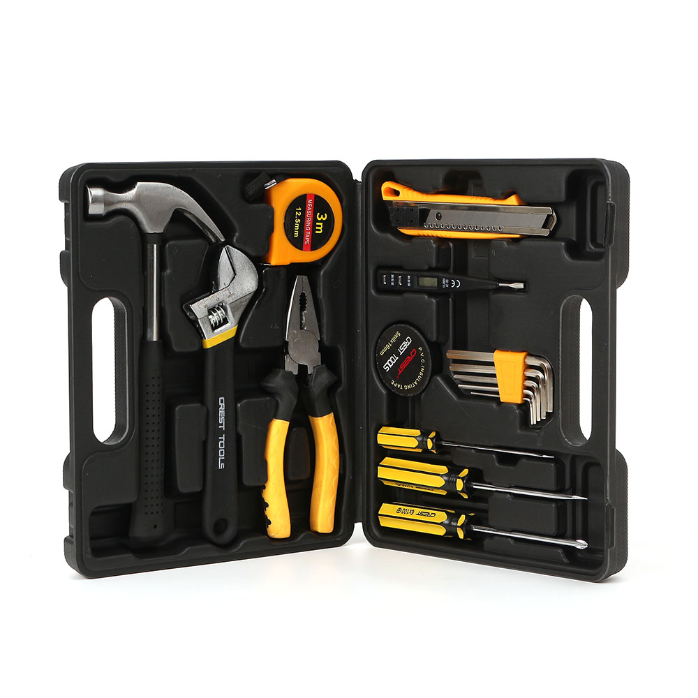 올인원 15 종 수공구 세트 실속 가정용 DT 1255894 휴대용 드라이버 펜치 줄자 - 상품 이미지
