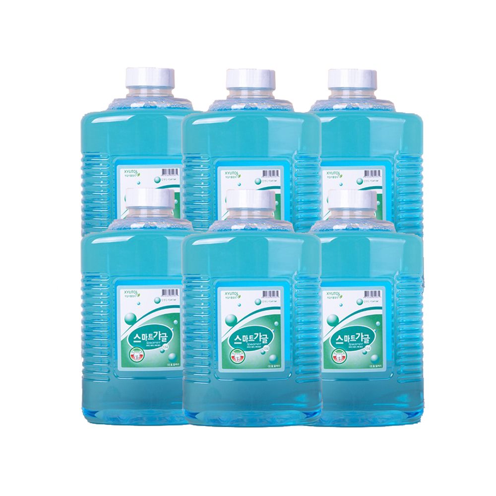 VBC 스마트가글 대용량 1.5L x 6개 스틱가글 세트 가글디 스펜서 가글컵 뷔페 - 메인 이미지