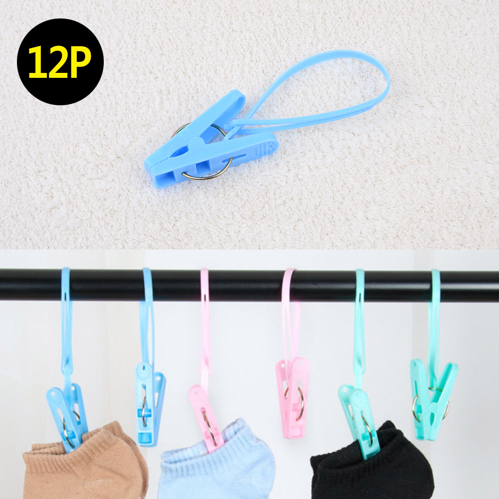 1X5개 건조 걸이 걸이형 12P 빨래집게 건조집게 이불집게 양말 z953 건조걸이 - 상품 이미지
