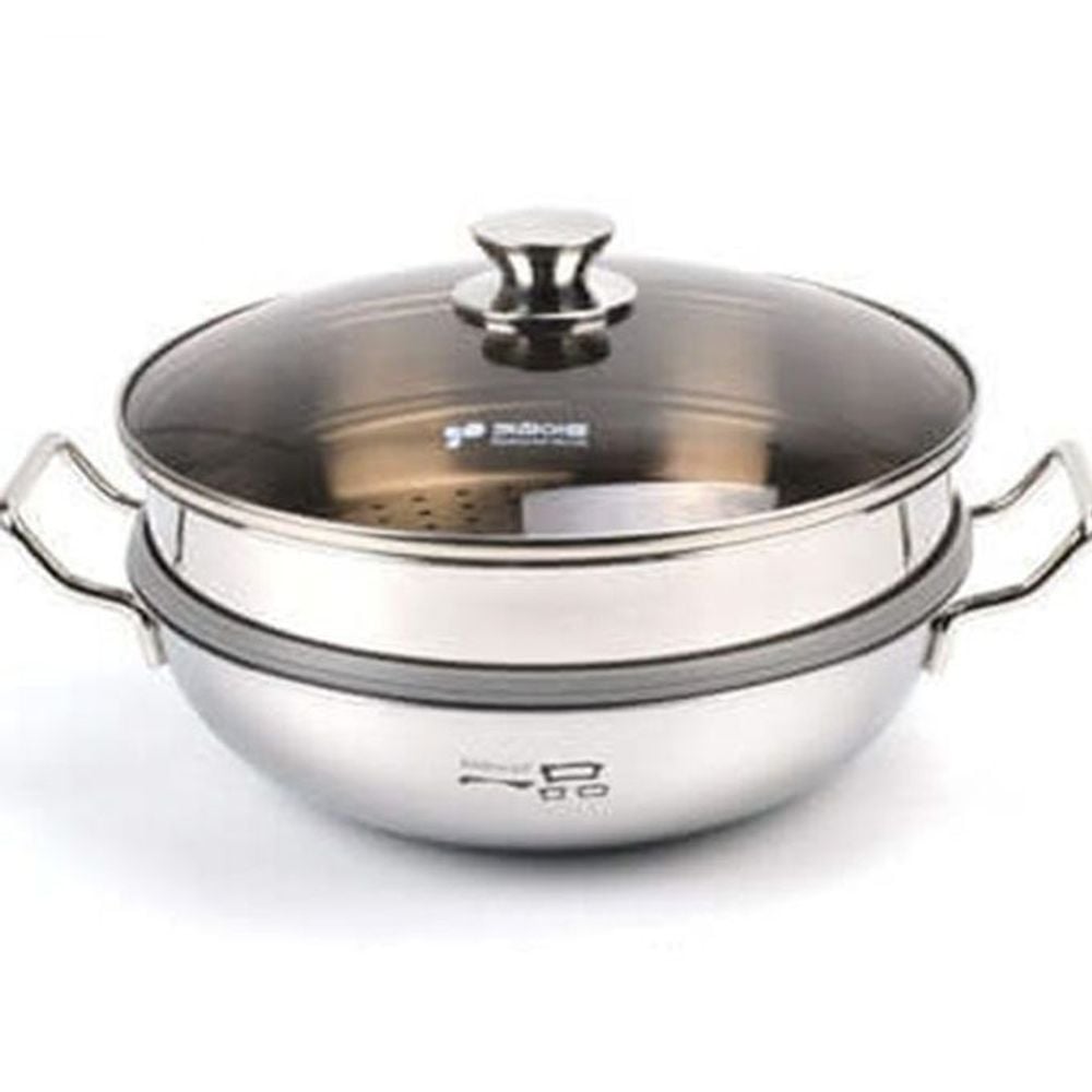 스텐 찜기 찜냄비 인덕션 찜통 찜솥 스텐냄비 2단28cm - 메인 이미지