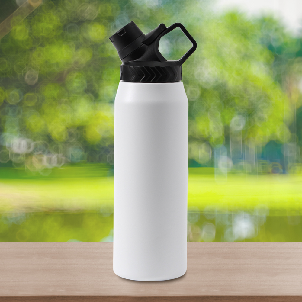 미위드 이중 스텐 보온병 물병( 900 ml) (화이트) 보냉병 진공 진공보 캠핑보 - 상품 이미지
