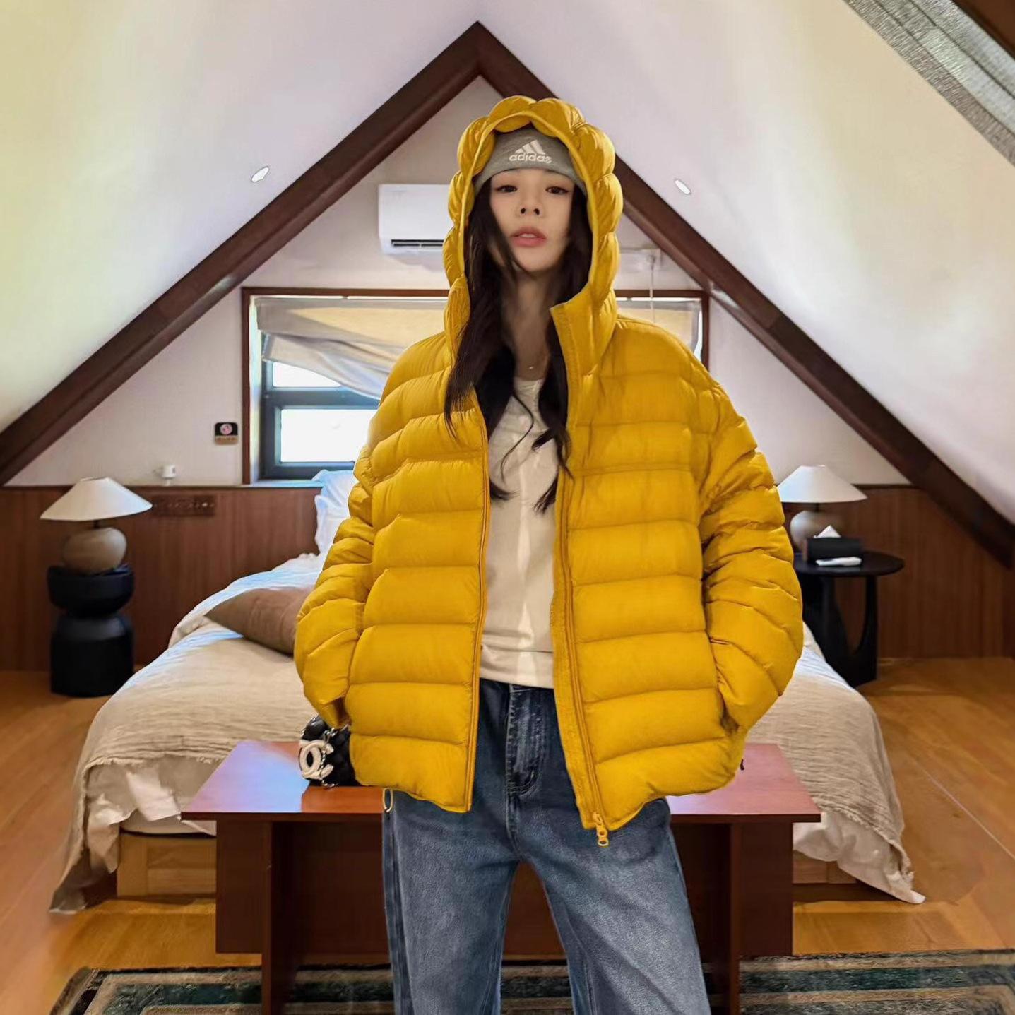 두꺼운 다운 잠바 패딩 후드 자켓 여성용 따뜻한 짧은 재킷 - 상세 이미지 3