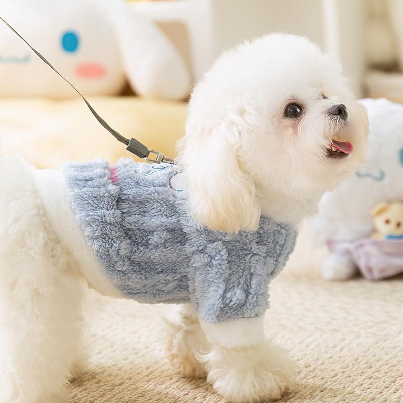 산리오 반려동물 후리스 자켓 플리스 소형견 고양이 강아지 옷 의류 겨울 방한 본디블루 XS - 상세 이미지 4