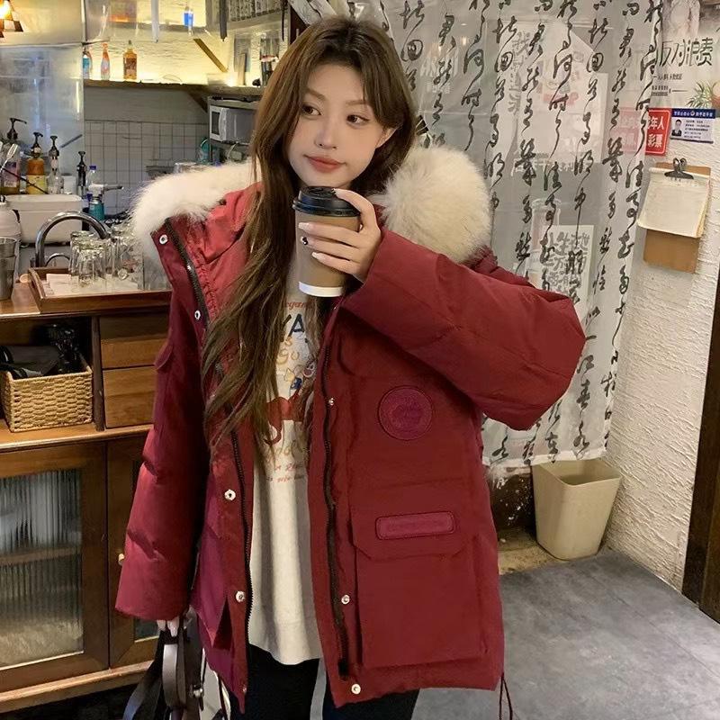 여성 겨울용 패딩 모자 털 덕다운 방한 자켓 이미지 6