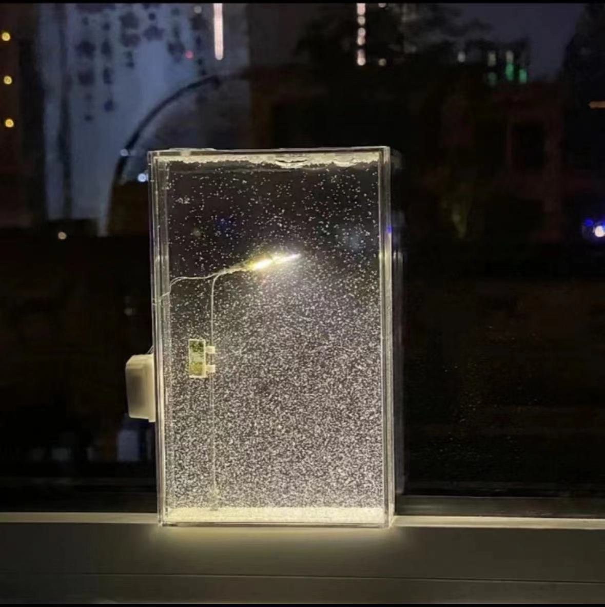 눈내리는 가로등무드등 DIY무드등만들기 눈 인테리어감성 덮인 조명 밤 UV 팩 DIY 재료 패키지 - 상세 이미지 2