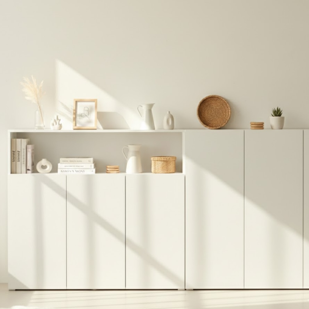 수납장 틈새 거실 모듈 원목 베란다 낮은 높은 슬라이딩 도어형 800 2단