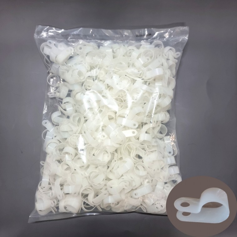PVC 새들 전선 케이블 정리 클립 클램프 14N 500개 - 상품 이미지