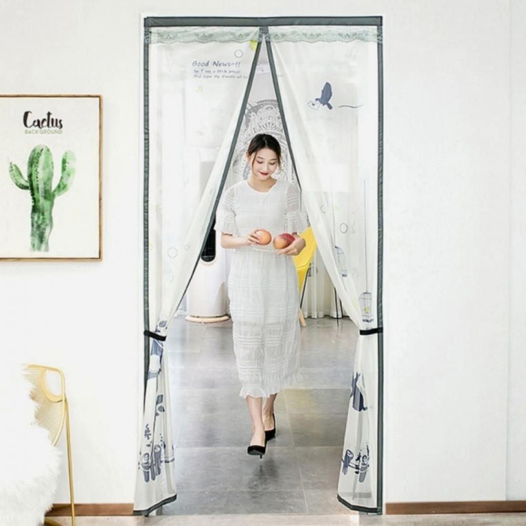 자석식 모기장 벌레차단 미세그물망 간편설치 90X210cm - 상품 이미지