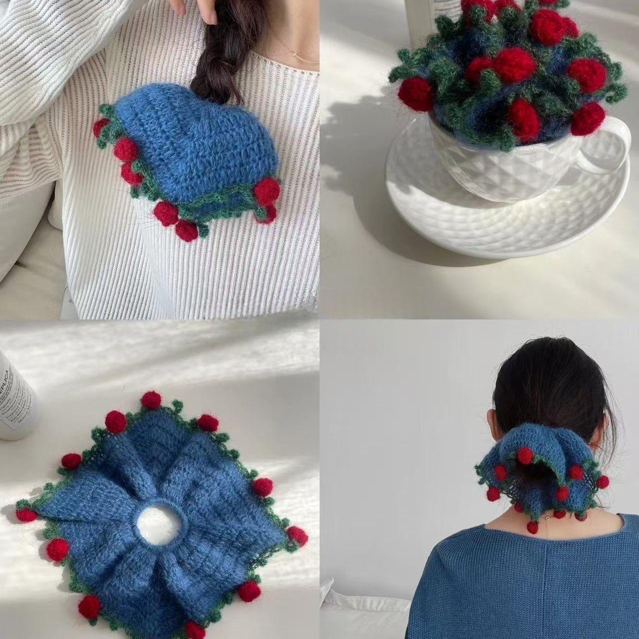 로즈 플라워 담요 DIY 헤어밴드 수공예 재료 키트 선물용 퍼플 바우히니 헤어핀 - 상세 이미지 2