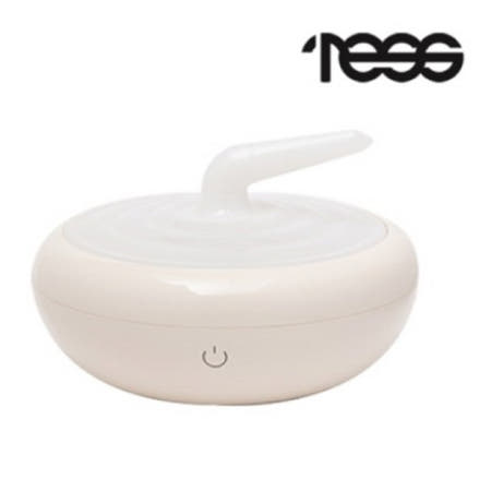 테스 타이머장착 7가지 무드등 360도 회전분사구 미세분무 컬링스톤 가습기_아이보리