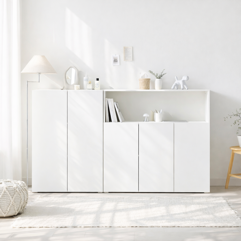 수납장 틈새 거실 모듈 원목 베란다 낮은 높은 슬라이딩 도어형 800 2단