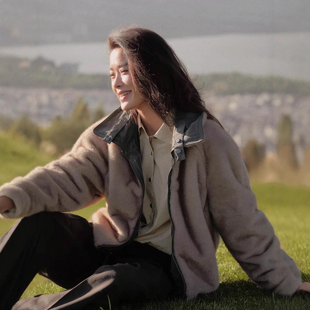 리버시블 카라 두꺼운 따뜻한 짧은 겨울용 - 상세 이미지 4