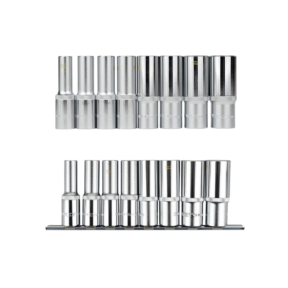 SUNKEY 1/2인치 롱 핸드 소켓 세트 8PCS - 상품 이미지