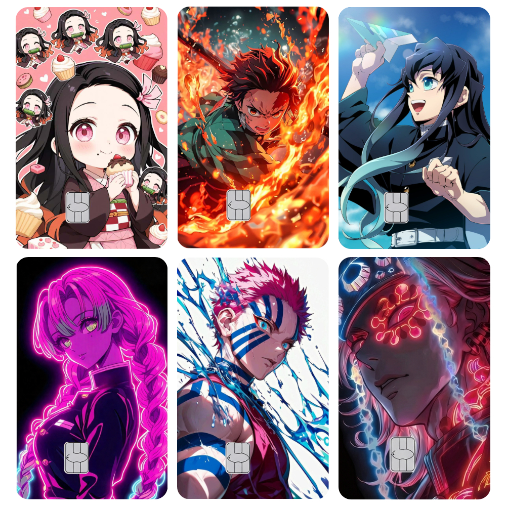 귀멸의칼날 귀칼 카드스티커 카드 커버 커스텀 스킨 신용 체크 교통 꾸미기 무이치로 제품 이미지